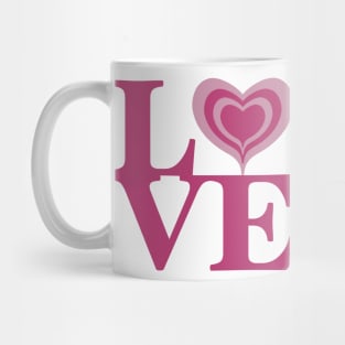 Hot Pink Love Heart to Spread Love Mug